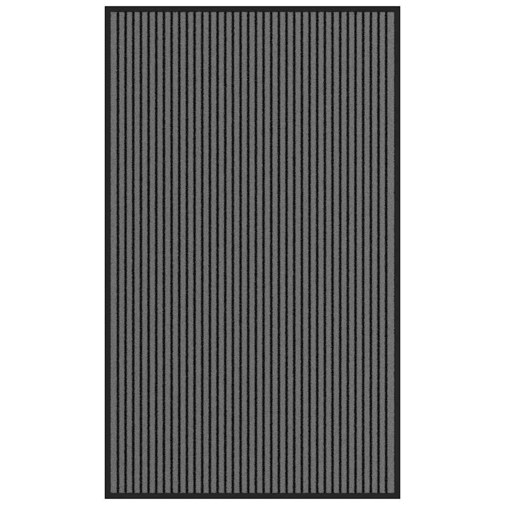 Doormat Stripe Black And Grey